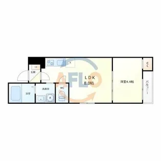F asecia Rokko【1階】の間取り