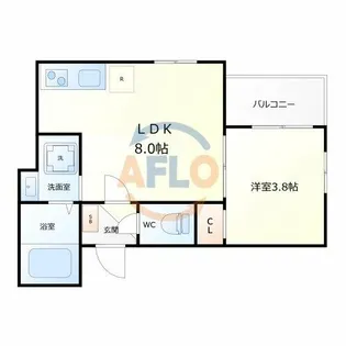 F asecia Rokko【2階】の間取り