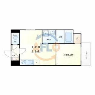 F asecia Rokko【2階】の間取り