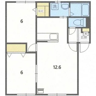 北海道札幌市西区西野四条9丁目【アパート】の間取り