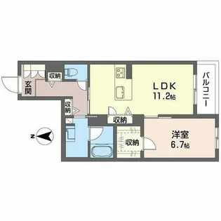 シャーメゾン フェリーチェ 一部子育てグリーン【0405号室】の間取り