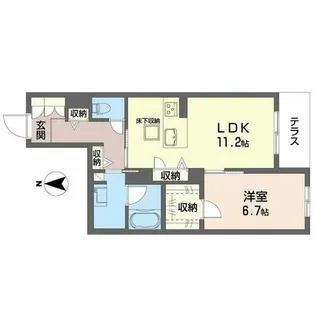 シャーメゾン フェリーチェ 一部子育てグリーン【0105号室】の間取り