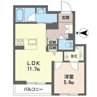 シャーメゾン フェリーチェ 一部子育てグリーン【0201号室】の間取り