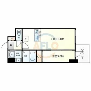 セレニテ日本橋エクラ【6階】の間取り