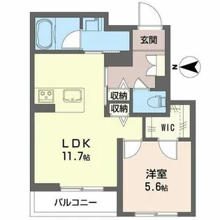 シャーメゾン フェリーチェ 一部子育てグリーン【0401号室】の間取り