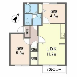 レジデンス赤坂【0202号室】の間取り