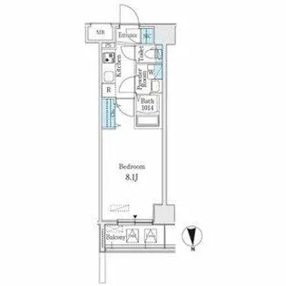 プレイズシード名駅北【2階】の間取り
