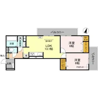 GRAMM奥海印寺 EAST【3階】の間取り