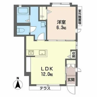シャーメゾン山村II【0101号室】の間取り