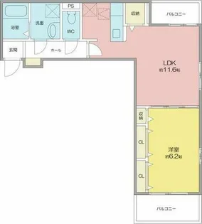 アドバンスオーシャン徳重【Ⅰ-103号室】の間取り