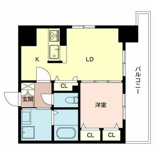 アンシャンテ夕陽丘【0405号室】の間取り