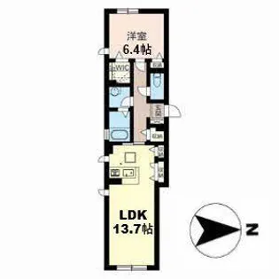 シャーメゾン 白扇【0102号室】の間取り