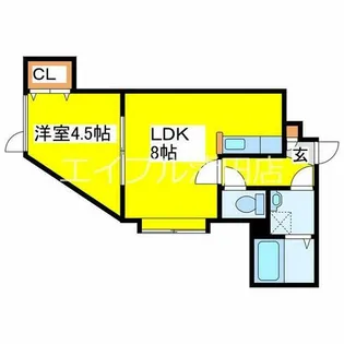 la paz清田【206号室】の間取り