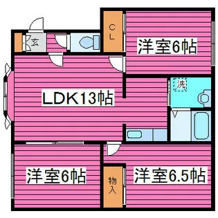 ルミエールあいの里【202号室】の間取り