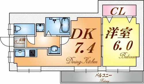 ラムール鈴蘭台南【4階】の間取り