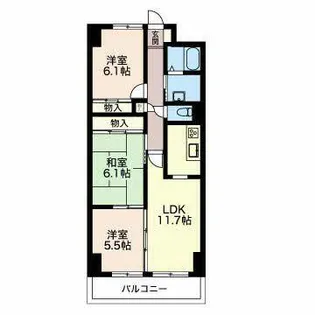 レジデンス鈴木【0702号室】の間取り