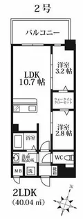 MODERN PALAZZOけやき通り【6階】の間取り