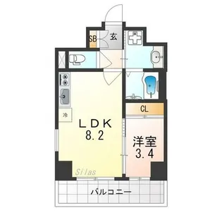 ソルテラス嵯峨嵐山【3階】の間取り