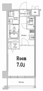 エンクレスト天神WEST【702号室】の間取り