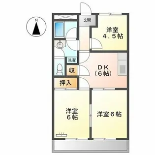 エスペランサ西前田【201号室】の間取り