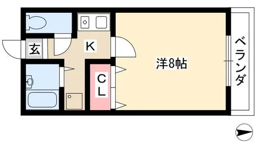 ベルメゾン【301号室】の間取り