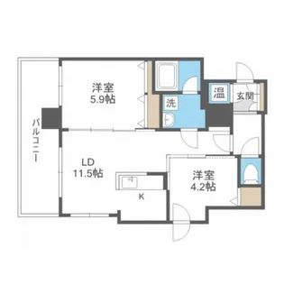 クレジデンス札幌・南4条【301号室】の間取り