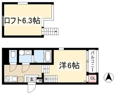 ロフトレジデンス新守山【205号室】の間取り