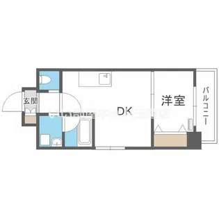 フロンティアタワー九条Ⅱ【6階】の間取り
