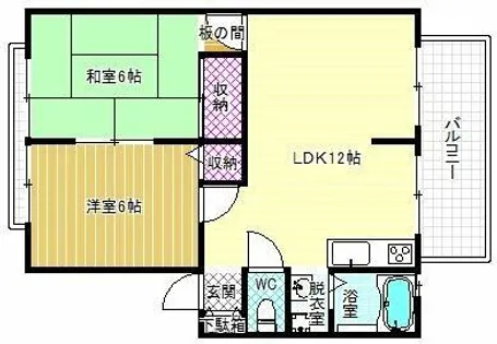 サンビレッジトゥインクルA棟【2階】の間取り