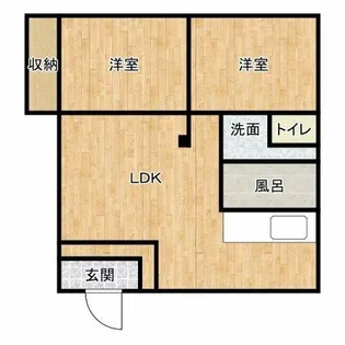 ローレルハウス北畠【1階】の間取り