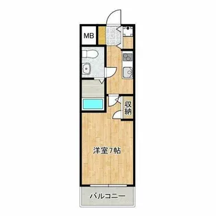 ベルエ難波西【4階】の間取り