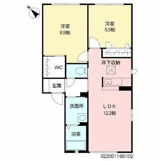 セイボヌール B棟【1階】の間取り