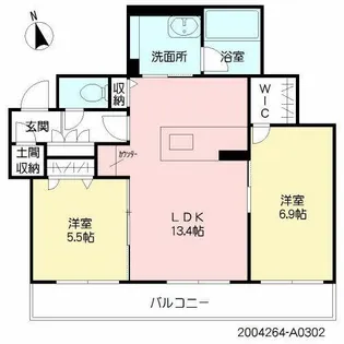 ShaMaison YASUNISHI【A0302号室】の間取り