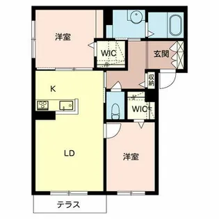 シャーメゾンシャルム磯上【0101号室】の間取り