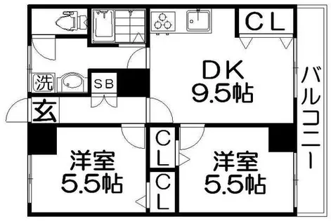 東住建ビル【3階】の間取り