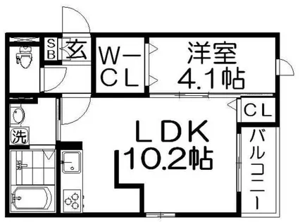 シャルム ソレイユ【3階】の間取り