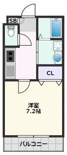 プルメリア東正雀【1階】の間取り