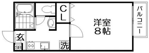 ウエストホン【1階】の間取り
