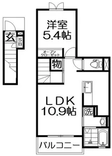 ユーアイハイツ新家【2階】の間取り