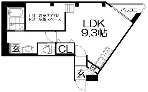 FLAT HOSHIDA【5階】の間取り