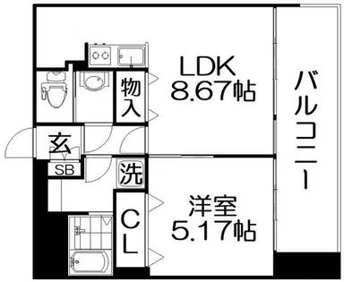 FLAT HOSHIDA【5階】の間取り