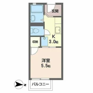 グリーン ヴィレッジ【0103号室】の間取り