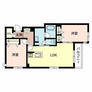 レーベンフロイデ三国ヶ丘【0302号室】の間取り