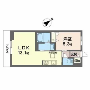 アーバンプロムナードIII【0110号室】の間取り