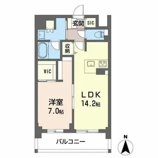 Tour d’Ange Ikoma【0203号室】の間取り