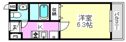 LUDAS21(ルーダス21)【202号室】の間取り