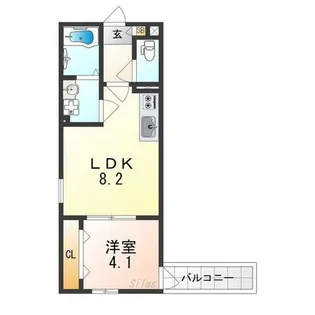 KS NORTH PLASE【1階】の間取り