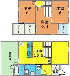 コージィコート【1号室】の間取り