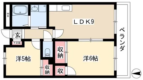 サンコート柳橋【0205号室】の間取り