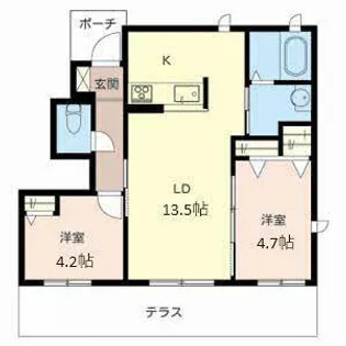 シャーメゾン さくら【0101号室】の間取り